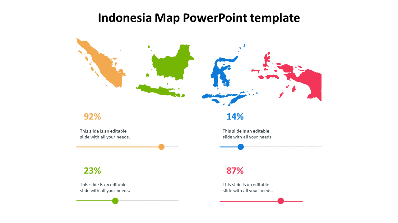 Editable Indonesia Map PowerPoint template diagram